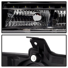 Load image into Gallery viewer, Xtune Projector Headlights Chevy Tahoe (07-14) [w/ Halo LED Lights] Black or Black Smoked w/ Amber Turn Signal Light - Black Alternate Image