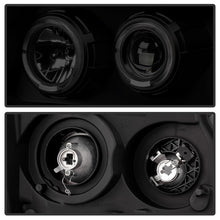 Load image into Gallery viewer, Xtune Projector Headlights Chevy Suburban (07-14) [w/ Halo LED Lights] Black or Black Smoked w/ Amber Turn Signal Light - Black Alternate Image