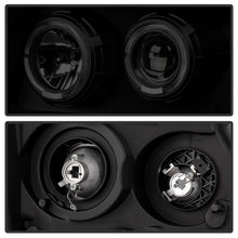 Load image into Gallery viewer, Xtune Projector Headlights Chevy Tahoe (07-14) [w/ Halo LED Lights] Black or Black Smoked w/ Amber Turn Signal Light - Black Alternate Image