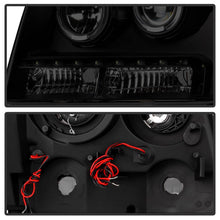 Load image into Gallery viewer, Xtune Projector Headlights Chevy Suburban (07-14) [w/ Halo LED Lights] Black or Black Smoked w/ Amber Turn Signal Light - Black Alternate Image