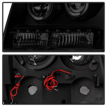 Load image into Gallery viewer, Xtune Projector Headlights Chevy Tahoe (07-14) [w/ Halo LED Lights] Black or Black Smoked w/ Amber Turn Signal Light - Black Alternate Image