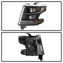 Load image into Gallery viewer, Xtune Projector Headlights Chevy Tahoe (15-18) [Light Bar DRL - Halogen Model] Black w/ Amber Turn Signal - Black Alternate Image