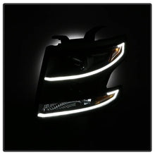 Load image into Gallery viewer, Xtune Projector Headlights Chevy Tahoe (15-18) [Light Bar DRL - Halogen Model] Black w/ Amber Turn Signal - Black Alternate Image
