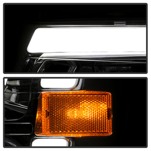 Xtune Projector Headlights Chevy Trailblazer (02-09) [Light Bar DRL - Halogen Model] Black or Chrome w/ Amber Turn Signal