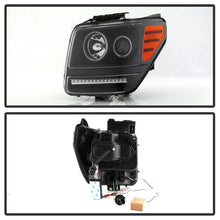Load image into Gallery viewer, Xtune Projector Headlights Dodge Nitro (07-11) [CCFL Halo DRL Light Bar w/ LED Signal Function] Black w/ Amber Turn Signal Light - Default Title Alternate Image