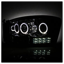 Load image into Gallery viewer, Xtune Projector Headlights Dodge Ram (06-09) [w/ LED Halo] Black Smoked or Smoke w/ Amber Turn Signal Light - Black Smoke Alternate Image