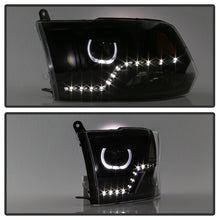 Load image into Gallery viewer, Xtune Projector Headlights Ram 2500/3500 (10-19) [LED DRL - Halogen Model] Black or Chrome w/ Amber Turn Signal Light - Black Alternate Image