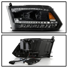 Load image into Gallery viewer, Xtune Full LED Projector Headlights Dodge Ram 1500 (09-18) [LED DRL - Halogen Model] Black or Chrome w/ Amber Turn Signal Light - Black Alternate Image