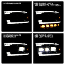 Load image into Gallery viewer, Xtune Full LED Projector Headlights Dodge Ram 1500 (09-18) [LED DRL - Halogen Model] Black or Chrome w/ Amber Turn Signal Light - Black Alternate Image