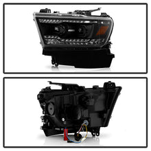 Load image into Gallery viewer, Xtune Full LED Projector Headlights Dodge Ram 1500 (19-20) Black Housing with LED DRL and Sequential Turn Signal Alternate Image