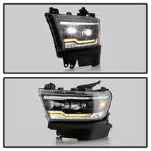 Load image into Gallery viewer, Xtune Full LED Projector Headlights Dodge Ram 1500 (19-20) Black Housing with LED DRL and Sequential Turn Signal Alternate Image
