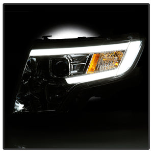 Xtune Projector Headlights Ford Edge (07-10) [DRL Light Bar - Halogen Model] Black or Chrome w/ Amber Turn Signal Light