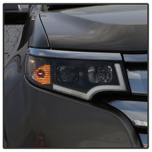 Load image into Gallery viewer, Xtune Projector Headlights Ford Edge (11-14) [DRL Light Bar - Halogen Model] Black or Chrome w/ Amber Turn Signal Light - Black Alternate Image