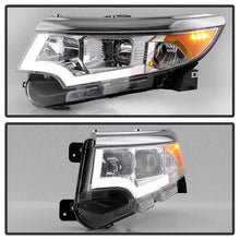 Load image into Gallery viewer, Xtune Projector Headlights Ford Edge (11-14) [DRL Light Bar - Halogen Model] Black or Chrome w/ Amber Turn Signal Light - Black Alternate Image