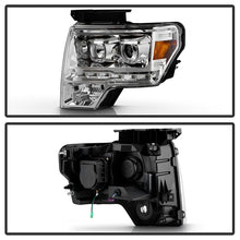 Load image into Gallery viewer, Xtune Projector Headlights Ford F150 (09-14) [LED Halo or  Light Bar DRL - Halogen Model] Black or Chrome w/ Amber Turn Signal Light Alternate Image
