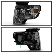 Load image into Gallery viewer, Xtune Projector Headlights Ford F150 (09-14) [LED Halo or  Light Bar DRL - Halogen Model] Black or Chrome w/ Amber Turn Signal Light Alternate Image