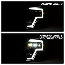 Load image into Gallery viewer, Xtune Full LED Projector Headlights Ford F150 (09-14) [LED DRL - Halogen Model] Black w/ Amber Turn Signal Light Alternate Image