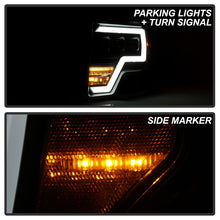 Load image into Gallery viewer, Xtune Full LED Projector Headlights Ford F150 (09-14) [LED DRL - Halogen Model] Black w/ Amber Turn Signal Light Alternate Image