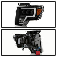 Load image into Gallery viewer, Xtune Full LED Projector Headlights Ford F150 (09-14) [LED DRL - Halogen Model] Black w/ Amber Turn Signal Light Alternate Image