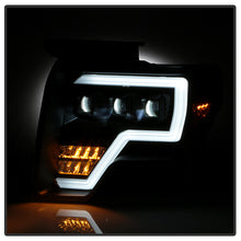 Load image into Gallery viewer, Xtune Full LED Projector Headlights Ford F150 (09-14) [LED DRL - Halogen Model] Black w/ Amber Turn Signal Light Alternate Image