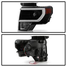 Load image into Gallery viewer, Xtune Projector Headlights Ford F150 (09-14) [LED Halo or  Light Bar DRL - Halogen Model] Black or Chrome w/ Amber Turn Signal Light Alternate Image
