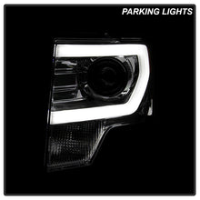 Load image into Gallery viewer, Xtune Projector Headlights Ford F150 (09-14) [LED Halo or  Light Bar DRL - Halogen Model] Black or Chrome w/ Amber Turn Signal Light Alternate Image