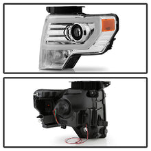 Load image into Gallery viewer, Xtune Projector Headlights Ford F150 (09-14) [LED Halo or  Light Bar DRL - Halogen Model] Black or Chrome w/ Amber Turn Signal Light Alternate Image