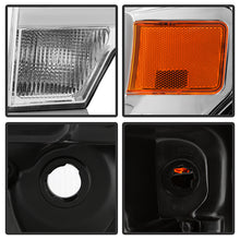 Load image into Gallery viewer, Xtune Projector Headlights Ford F150 (09-14) [LED Halo or  Light Bar DRL - Halogen Model] Black or Chrome w/ Amber Turn Signal Light Alternate Image