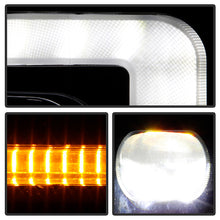 Load image into Gallery viewer, Xtune Full LED Projector Headlights Ford F150 (18-20) [LED Light Bar - Halogen Model] Black or Chrome w/ Amber Turn Signal Light - Black Alternate Image