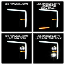Load image into Gallery viewer, Xtune Full LED Projector Headlights Ford F150 (18-20) [LED Light Bar - Halogen Model] Black or Chrome w/ Amber Turn Signal Light - Black Alternate Image