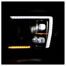 Load image into Gallery viewer, Xtune Full LED Projector Headlights Ford F150 (18-20) [LED Light Bar - Halogen Model] Black or Chrome w/ Amber Turn Signal Light - Black Alternate Image