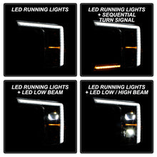 Load image into Gallery viewer, Xtune Full LED Projector Headlights Ford F150 (18-20) [LED Light Bar - Halogen Model] Black or Chrome w/ Amber Turn Signal Light - Black Alternate Image