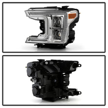 Load image into Gallery viewer, Xtune Full LED Projector Headlights Ford F150 (18-20) [LED Light Bar - Halogen Model] Black or Chrome w/ Amber Turn Signal Light - Black Alternate Image