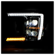 Load image into Gallery viewer, Xtune Full LED Projector Headlights Ford F150 (18-20) [LED Light Bar - Halogen Model] Black or Chrome w/ Amber Turn Signal Light - Black Alternate Image