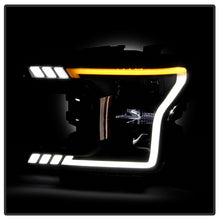 Load image into Gallery viewer, Xtune Full LED Projector Headlights Ford F150 (18-20) [LED Light Bar - Halogen Model] Black or Chrome w/ Amber Turn Signal Light - Black Alternate Image