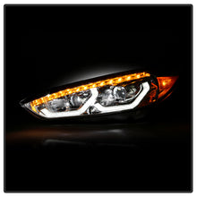 Load image into Gallery viewer, Xtune Projector Headlights Ford Focus (15-18) [Full LED w/ LED Light Bar] Black or Chrome w/ Amber Turn Signal Lights Alternate Image