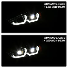 Load image into Gallery viewer, Xtune Projector Headlights Ford Focus (15-18) [Full LED w/ LED Light Bar] Black or Chrome w/ Amber Turn Signal Lights Alternate Image