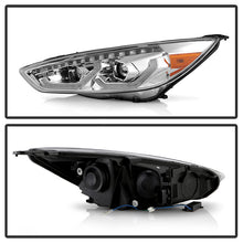 Load image into Gallery viewer, Xtune Projector Headlights Ford Focus (15-18) [Full LED w/ LED Light Bar] Black or Chrome w/ Amber Turn Signal Lights Alternate Image