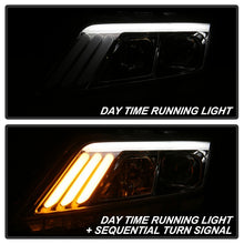 Load image into Gallery viewer, Xtune Projector Headlights Ford Fusion (10-12) Black Housing with Light Tube DRL - Clear Lens Alternate Image