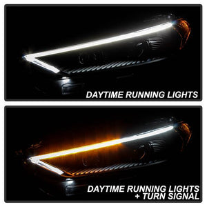 Xtune Projector Headlights Ford Fusion (13-16) [Light Tube DRL - Halogen Model] Black or Chrome w/ Amber Turn Signal Light