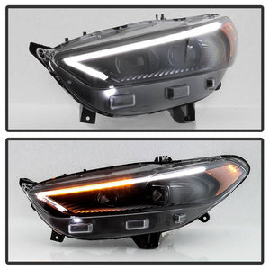 Xtune Projector Headlights Ford Fusion (13-16) [Light Tube DRL - Halogen Model] Black or Chrome w/ Amber Turn Signal Light