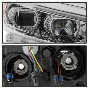 Xtune Projector Headlights Ford Fusion (13-16) [Light Tube DRL - Halogen Model] Black or Chrome w/ Amber Turn Signal Light