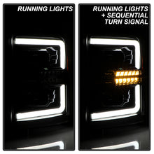 Load image into Gallery viewer, Xtune Full LED Projector Headlights Ford F250/F350/F450 Super Duty (11-16) [Light Bar DRL w/ Sequential Turn Signal - Halogen Model] Black w/ Amber Turn Signal Light Alternate Image