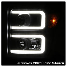 Load image into Gallery viewer, Xtune Projector Headlights Ford F-250/F-350/F450 Super Duty (11-16) [Light Bar DRL w/ Sequential Turn Signal - Halogen Model] Black w/ Amber Turn Signal Light Alternate Image