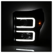 Load image into Gallery viewer, Xtune Projector Headlights Ford F-250/F-350/F450 Super Duty (11-16) [Light Bar DRL w/ Sequential Turn Signal - Halogen Model] Black w/ Amber Turn Signal Light Alternate Image
