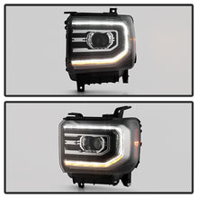 Load image into Gallery viewer, Xtune Projector Headlights GMC Sierra (2014-2018) [w/ LED DRL Bar] Black Alternate Image