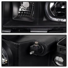 Load image into Gallery viewer, Xtune Projector Headlights GMC Sierra (07-13) [LED Halo - Halogen Model] Chrome or Black w/ Amber Turn Signal Light - Black Alternate Image