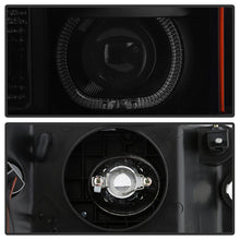 Load image into Gallery viewer, Xtune Projector Headlights GMC Sierra (07-13) [LED Halo - Halogen Model] Chrome or Black w/ Amber Turn Signal Light - Black Alternate Image