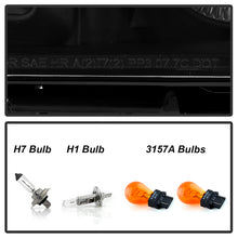 Load image into Gallery viewer, Xtune Projector Headlights GMC Sierra (07-13) [LED Halo - Halogen Model] Chrome or Black w/ Amber Turn Signal Light - Black Alternate Image