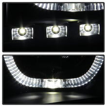 Load image into Gallery viewer, Xtune Projector Headlights GMC Sierra (07-13) [LED Halo - Halogen Model] Chrome or Black w/ Amber Turn Signal Light - Black Alternate Image